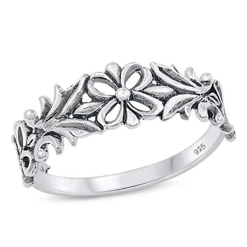 Sterling Silber Blumen Ring LTDKLRP145169-40 von Joyara