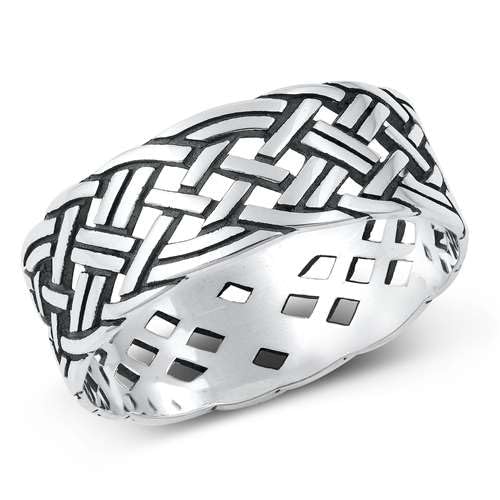 Sterling Silber Braid Herren Ring LTDKLRP145114-70 von Joyara