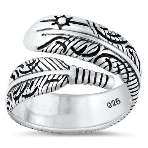 Sterling Silber Feder Ring LTDKLRP145203-70 von Joyara