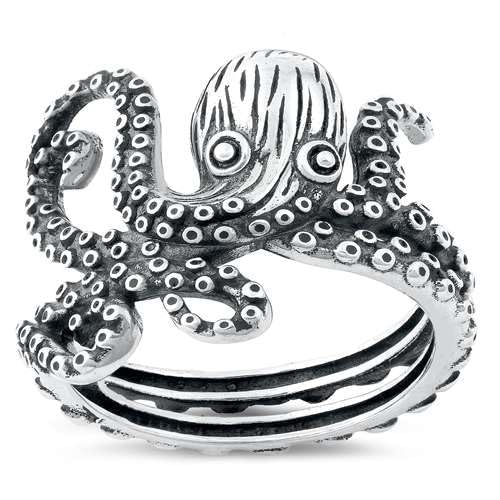 Sterling Silber Octopus Ring LTDKLRP145102-50 von Joyara