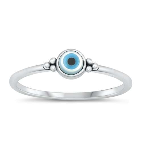 Sterling Silber Perlmutt Böser Blick Ring LTDMXRS131690-80 von Joyara