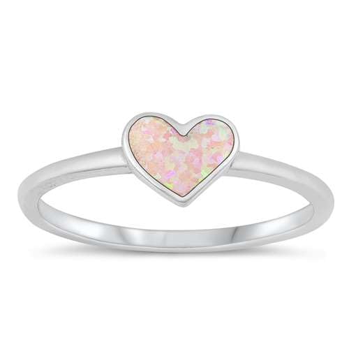 Sterling Silber Rosa Opal Herz Ring LTDONRO150656-PO100 von Joyara