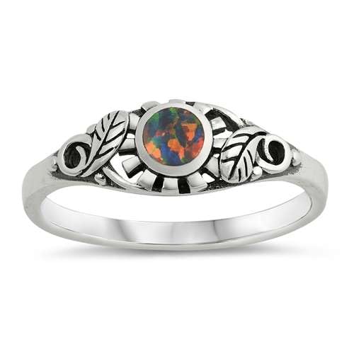Sterling Silber Schwartz Opal Ring LTDONRS130743-KO60 von Joyara