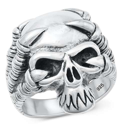 Sterling Silber Skull & Claws Herren Ring LTDKLRP145220-100 von Joyara