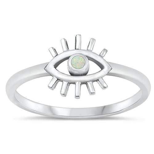 Sterling Silber Weiß Opal Auge Ring LTDONRS131602-WO60 von Joyara