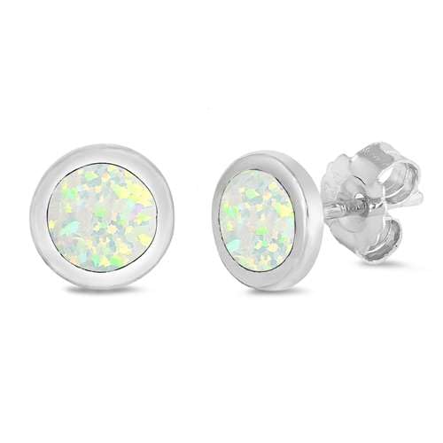 Sterling Silber Weiß Opal Ohrringe..(KEOEL450471-WO) von Joyara