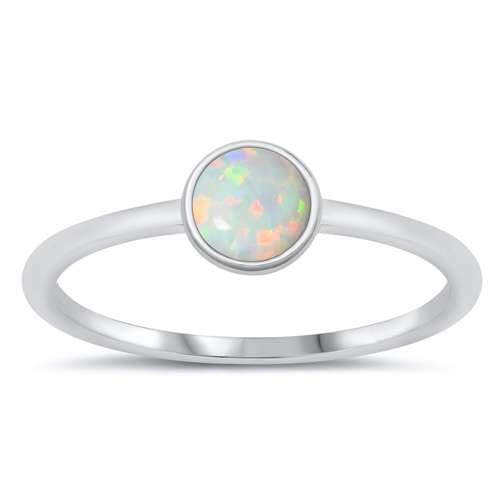 Sterling Silber Weiß Opal Ring LTDMXRS131696-WO50 von Joyara