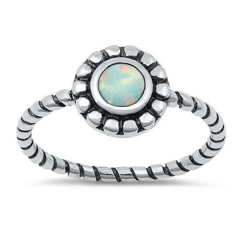 Sterling Silber Weiß Opal Ring LTDONRO150696-WO60 von Joyara