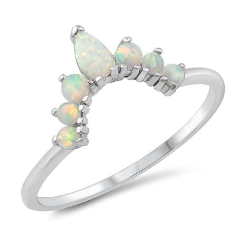 Sterling Silber Weiß Opal Ring LTDONRO150734-WO110 von Joyara