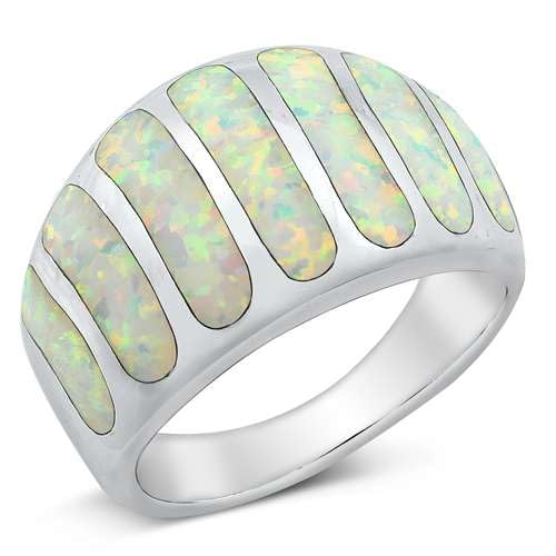 Sterling Silber Weiß Opal Ring LTDONRO150805-WO90 von Joyara