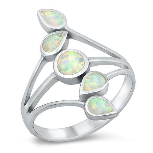 Sterling Silber Weiß Opal Ring LTDONRO150823-WO80 von Joyara