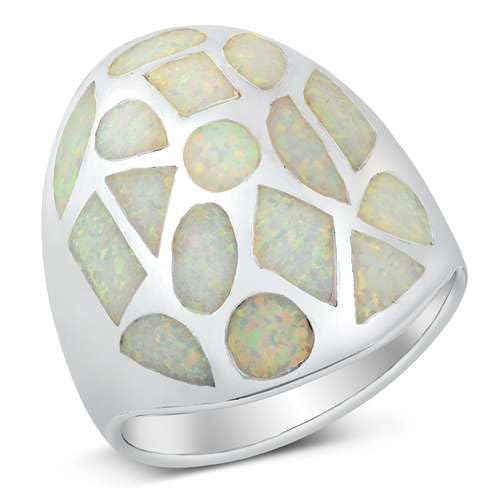 Sterling Silber Weiß Opal Ring LTDONRO150842-WO100 von Joyara