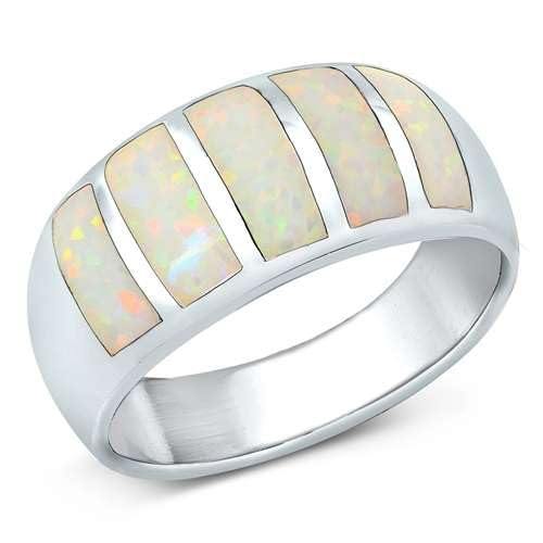 Sterling Silber Weiß Opal Ring LTDONRO150880-WO90 von Joyara