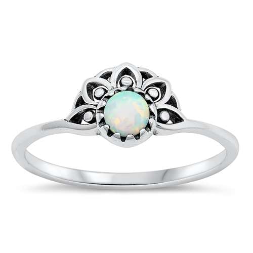 Sterling Silber Weiß Opal Ring LTDONRO150948-WO50 von Joyara