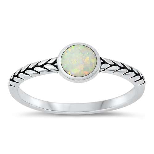 Sterling Silber Weiß Opal Ring LTDONRO150954-WO70 von Joyara