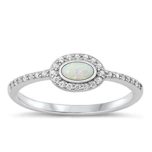 Sterling Silber Weiß Opal Ring LTDONRO150963-WO80 von Joyara