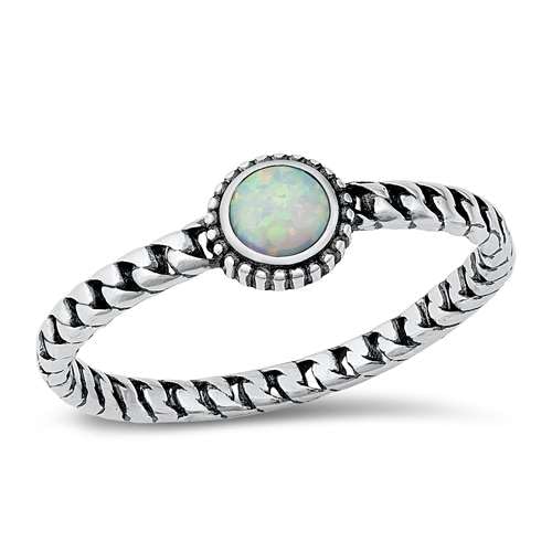 Sterling Silber Weiß Opal Ring LTDONRS131377-WO100 von Joyara