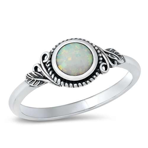 Sterling Silber Weiß Opal Ring LTDONRS131381-WO90 von Joyara