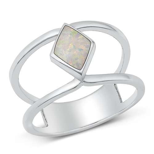 Sterling Silber Weiß Opal Ring LTDONRS131387-WO110 von Joyara