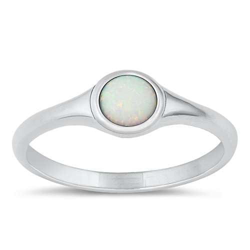 Sterling Silber Weiß Opal Ring LTDONRS131398-WO90 von Joyara