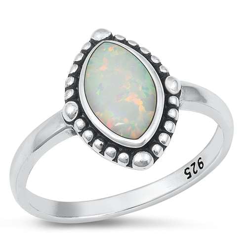 Sterling Silber Weiß Opal Ring LTDONRS131426-WO60 von Joyara