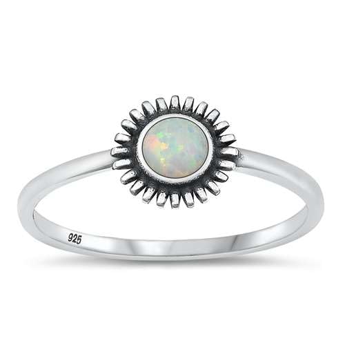 Sterling Silber Weiß Opal Ring LTDONRS131429-WO50 von Joyara