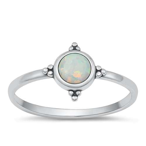 Sterling Silber Weiß Opal Ring LTDONRS131431-WO50 von Joyara