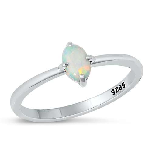 Sterling Silber Weiß Opal Ring LTDONRS131443-WO50 von Joyara