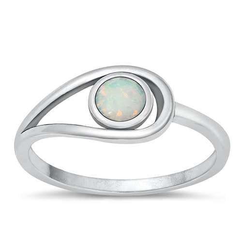 Sterling Silber Weiß Opal Ring LTDONRS131444-WO80 von Joyara