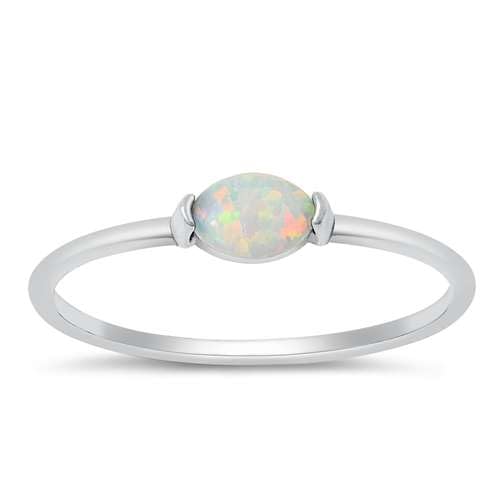 Sterling Silber Weiß Opal Ring LTDONRS131449-WO40 von Joyara