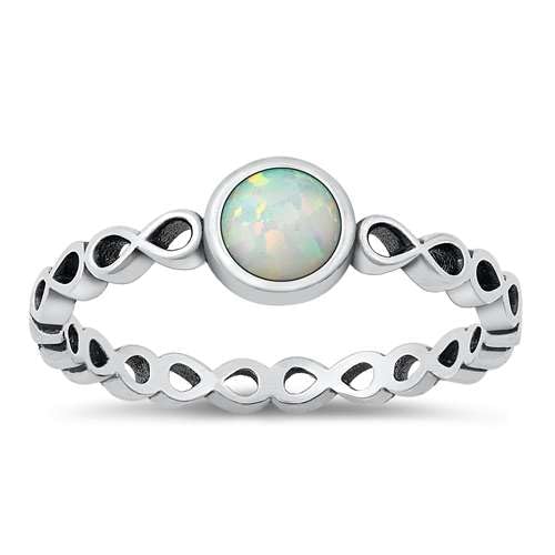 Sterling Silber Weiß Opal Ring LTDONRS131460-WO100 von Joyara