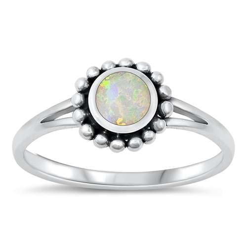 Sterling Silber Weiß Opal Ring LTDONRS131496-WO40 von Joyara