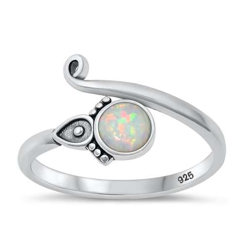 Sterling Silber Weiß Opal Ring LTDONRS131727-WO70 von Joyara
