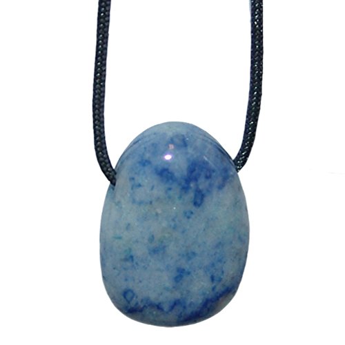 Joyas Janni Flacher Anhänger Tummone blauer Quarz, ca. 30 x 20 mm in Tropfenform mit Loch: ca. 2,5 mm, TS-GEB-BL-01 Marke, Einheitsgröße, Metall, Kein Edelstein Joyas Janni Flacher Anhänger Tummone blauer Quarz, ca. 30 x 20 mm in Tropfenform mit Loch: ca. 2,5 mm, TS-GEB-BL-01 Marke, Einheitsgröße, Metall, Kein Edelstein von Joyas Janni