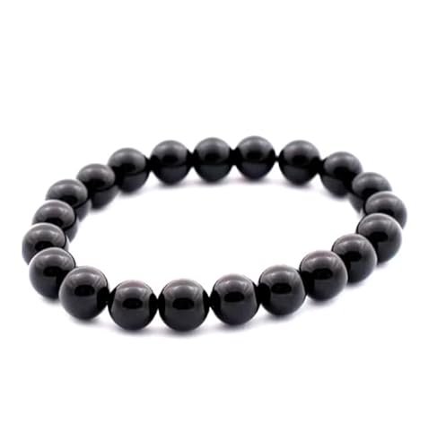 Joyas Minerales Onyx-Armband – 100% echte Natursteine | Bequem & elegant | Elastische koreanische Schnur | Inkl. Geschenkbox (Onyx, 8mm) von Joyas Minerales