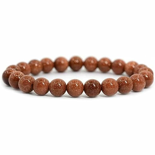 Joyas Minerales Goldener Sandstein-Armband – 100% echte Natursteine | Bequem & elegant | Elastische koreanische Schnur | Inkl. Geschenkbox (Goldener Sandstein, 8mm) von Joyas Minerales