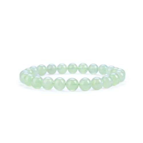 Joyas Minerales Prehnit-Armband – 100% echte Natursteine | Bequem & elegant | Elastische koreanische Schnur | Inkl. Geschenkbox (Prehnit, 8mm) von Joyas Minerales