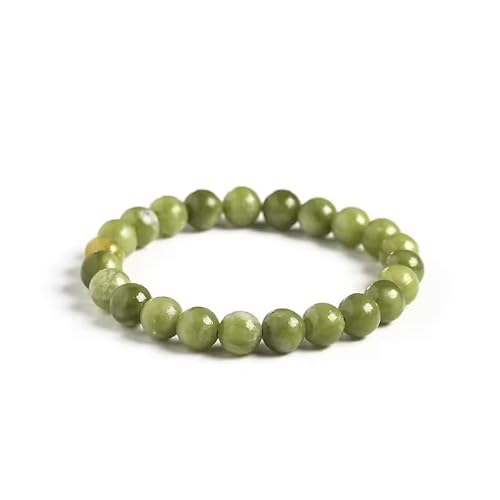 Joyas Minerales Südliche hellgrüne Jade-Armband – 100% echte Natursteine | Bequem & elegant | Elastische koreanische Schnur | Inkl. Geschenkbox (Südliche hellgrüne Jade, 6mm) von Joyas Minerales