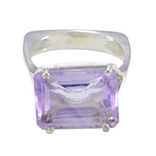 joyas plata echte edelsteine ​​achteckige form ein stein facettierter amethyst ring - sterling silber lila amethyst ring - februar geburt wassermann astrologie echte edelsteine ​​ring joyas plata echte edelsteine ​​achteckige form ein stein facettierter amethyst ring - sterling silber lila amethyst ring - februar geburt wassermann astrologie echte edelsteine ​​ring von Joyas Plata