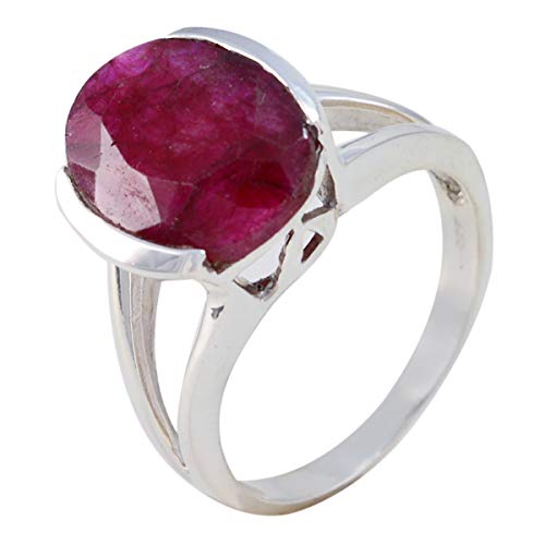 Joyas Plata schöner edelstein ovale form ein stein facettierter roter jaspis ring - 925 silber roter jaspis ring - August geburt leo astrologie schöner edelstein ring von Joyas Plata