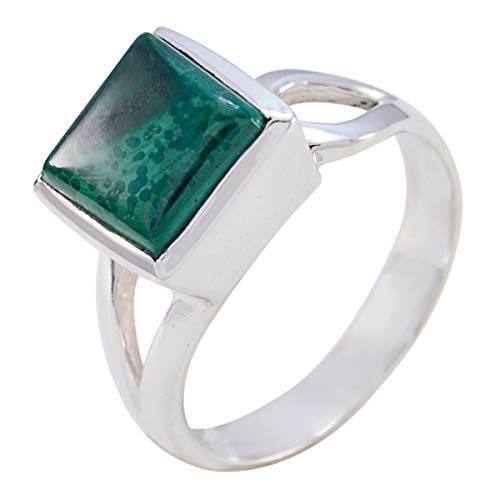 joyas plata schöner edelstein achteckform ein stein cabochon malachit ringe - sterling silber grün malachit ring - dezember geburt schütze astrologie schöner edelstein ring joyas plata schöner edelstein achteckform ein stein cabochon malachit ringe - sterling silber grün malachit ring - dezember geburt schütze astrologie schöner edelstein ring von Joyas Plata