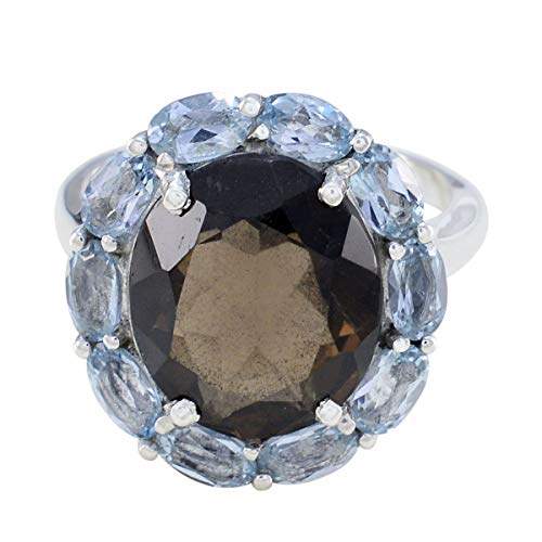 joyas plata schöner edelstein ovale form facettierter multistein ring - massiver silberfarbener multistein ring - juni geburtszwillinge astrologie schöner edelstein ring joyas plata schöner edelstein ovale form facettierter multistein ring - massiver silberfarbener multistein ring - juni geburtszwillinge astrologie schöner edelstein ring von Joyas Plata