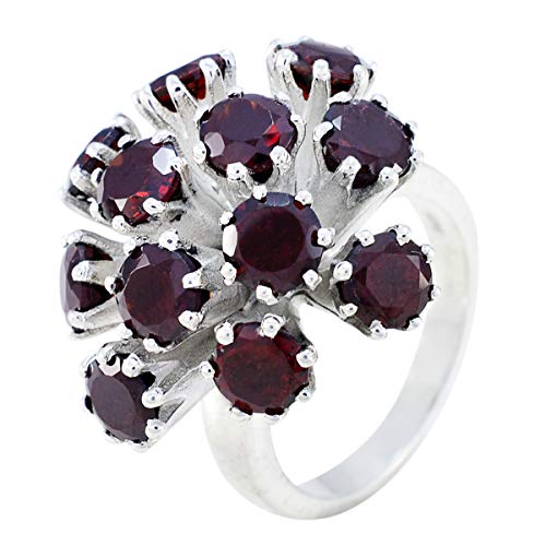 joyas plata schöner edelstein runder stein facettierter granat ring - sterlingsilber roter granat ring - januar geburt steinbock astrologie schöner edelstein ring joyas plata schöner edelstein runder stein facettierter granat ring - sterlingsilber roter granat ring - januar geburt steinbock astrologie schöner edelstein ring von Joyas Plata