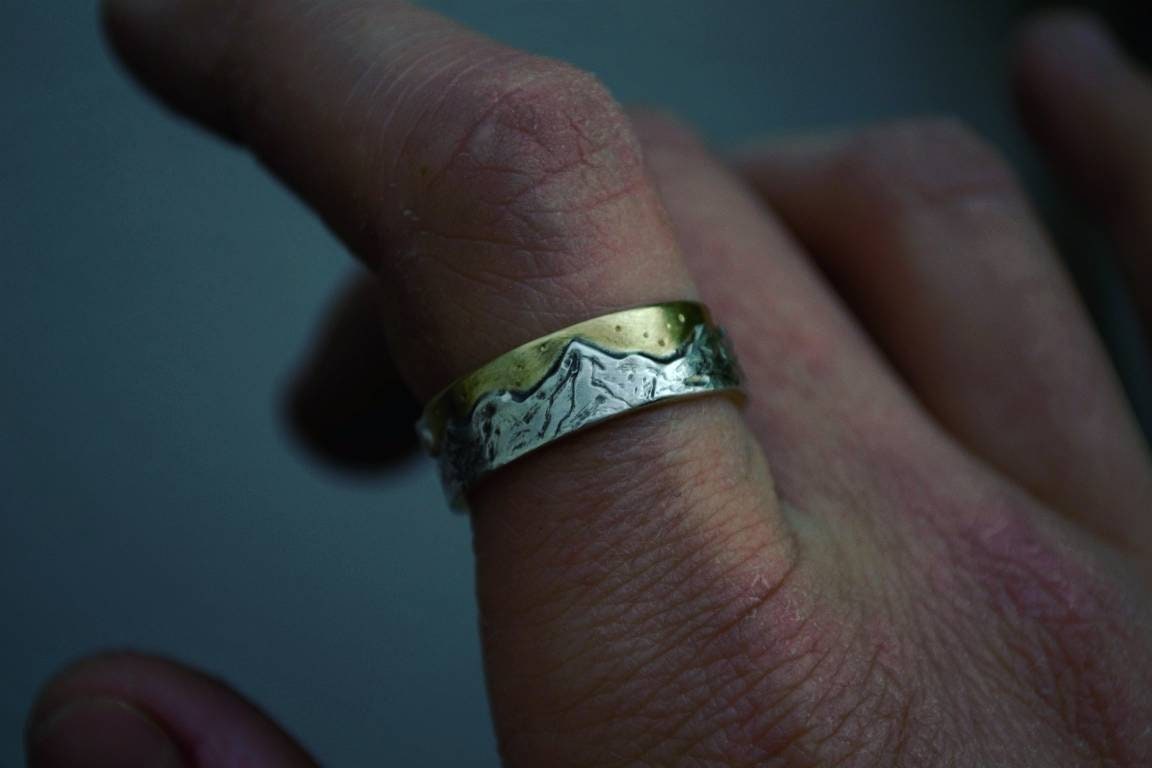 Ring "Berge" Aus Massivem Silbermessing von Joyauxdartemis
