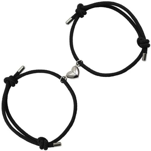 Joybands | Partner- & Freundschaftsarmbänder | 2er Set | Magnetische Edelstahl-Herz Hälften - Geschenkverpackung inklusive | Für Paare & Verliebte von Joybands
