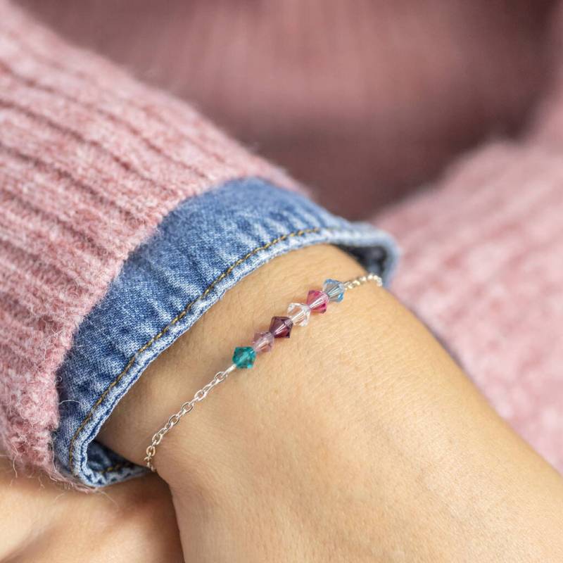 Familie Geburtsstein Perlen Kristall Armband von JoybyCorrineSmith