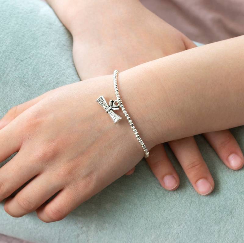 Silber Abschluss Perlen Bettelarmband von JoybyCorrineSmith