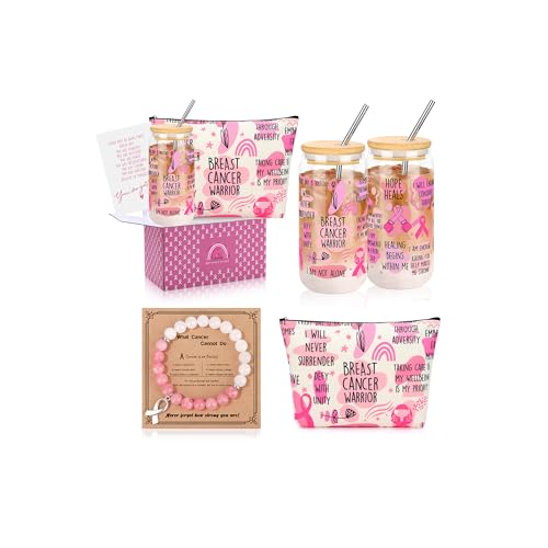 JoycuFF Brustkrebspflege Geschenke für Frauen, rosa Brustkrebs Survivor Geschenke Bewusstsein Zubehör Pflegepaket für Frauen JoycuFF Brustkrebspflege Geschenke für Frauen, rosa Brustkrebs Survivor Geschenke Bewusstsein Zubehör Pflegepaket für Frauen von Joycuff