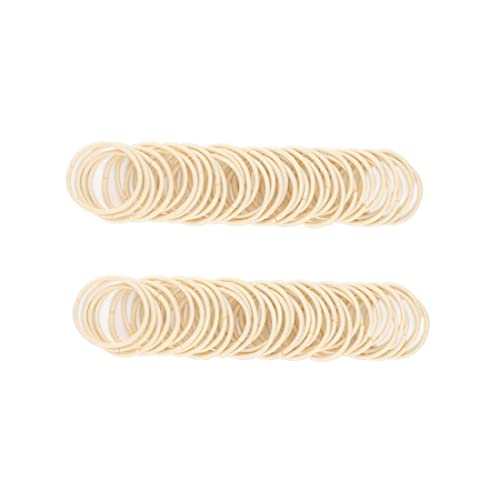 100 Stück Baby-Haarbänder, elastisch, klein, nahtlos, für Mädchen (2 mm x 2,5 cm, Beige Blond) von Joyeah