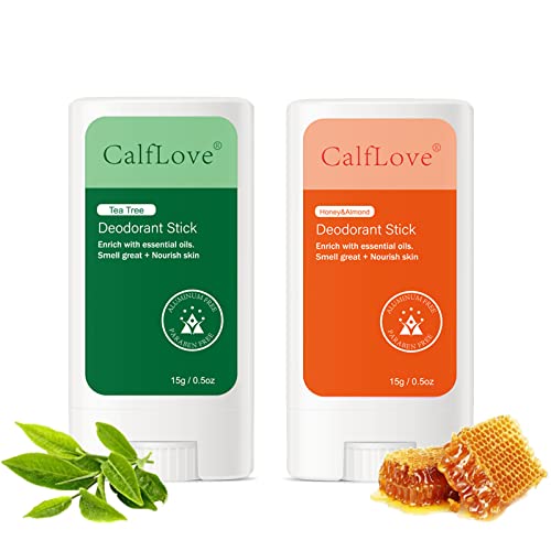 Joyeee Deo Stick Frauen, Intim Deo Damen with Tea Tree and Honey Almond Essential Oil Extract, Lang Anhaltender Schutz für 12 h, Natural Deodorant Birthday Gift for Women, 2 x 15 Gramm von Joyeee